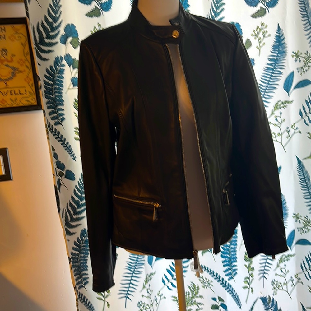 Black genuine leather jacket. Buttery soft.